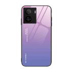 For vivo iQOO Z7 Gradient Color Glass Phone Case(Pink Purple) - 1