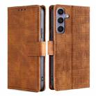 For Samsung Galaxy S24+ 5G Skin Feel Crocodile Magnetic Clasp Leather Phone Case(Brown) - 1