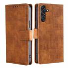 For Samsung Galaxy M55 5G Skin Feel Crocodile Magnetic Clasp Leather Phone Case(Brown) - 1