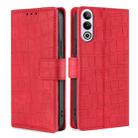 For OnePlus Ace 3V 5G Skin Feel Crocodile Magnetic Clasp Leather Phone Case(Red) - 1