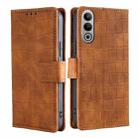 For OnePlus Nord CE4 5G Skin Feel Crocodile Magnetic Clasp Leather Phone Case(Brown) - 1