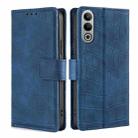 For OnePlus Nord CE4 5G Skin Feel Crocodile Magnetic Clasp Leather Phone Case(Blue) - 1