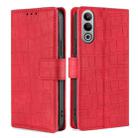 For OnePlus Nord CE4 5G Skin Feel Crocodile Magnetic Clasp Leather Phone Case(Red) - 1