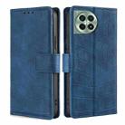 For OnePlus Ace 3 Pro 5G Skin Feel Crocodile Magnetic Clasp Leather Phone Case(Blue) - 1