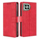 For OnePlus Ace 3 Pro 5G Skin Feel Crocodile Magnetic Clasp Leather Phone Case(Red) - 1