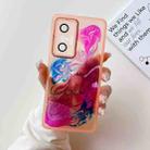 For vivo X70 Oil Painting Electroplating TPU Phone Case(Pink) - 1