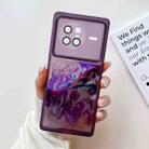 For vivo X80 Oil Painting Electroplating TPU Phone Case(Purple) - 1