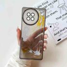 For vivo X90 Oil Painting Electroplating TPU Phone Case(Grey) - 1