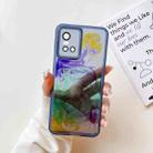 For vivo S10 Oil Painting Electroplating TPU Phone Case(Blue) - 1