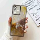 For vivo S12 Oil Painting Electroplating TPU Phone Case(Grey) - 1