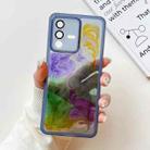 For vivo S12 Oil Painting Electroplating TPU Phone Case(Blue) - 1