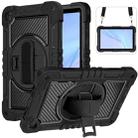 For Huawei MatePad SE 10.4 360 Degree Rotation PC Contrast Silicone Tablet Case(Black) - 1