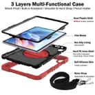 For Huawei MatePad 11.5 2023 360 Degree Rotation PC Contrast Silicone Tablet Case(Red + Black) - 3