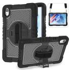 For Huawei MatePad 11.5 2023 360 Degree Rotation PC Contrast Silicone Tablet Case(Black) - 1