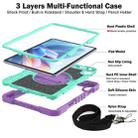 For Huawei MatePad 11.5 2023 360 Degree Rotation PC Contrast Silicone Tablet Case(Purple + Mint Green) - 3