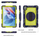 For Huawei MatePad SE 11 360 Degree Rotation PC Contrast Silicone Tablet Case(Navy Blue + Yellow Green) - 3