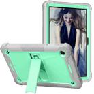 For TCL Tab 10 5G Shockproof Silicone Hybrid PC Tablet Case with Holder(Mint Green + Grey) - 1