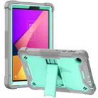 For TCL Tab 8 LE Shockproof Silicone Hybrid PC Tablet Case with Holder(Mint Green + Grey) - 1