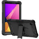 For TCL Tab 8 LE Shockproof Silicone Hybrid PC Tablet Case with Holder(Black) - 1