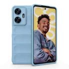 For Realme C55 4G Magic Shield TPU + Flannel Phone Case(Light Blue) - 1