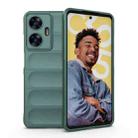 For Realme C55 4G Magic Shield TPU + Flannel Phone Case(Dark Green) - 1