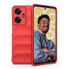 For Realme C55 4G Magic Shield TPU + Flannel Phone Case(Red) - 1