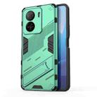 For vivo iQOO Z7 5G Punk Armor 2 in 1 PC + TPU Shockproof Phone Case with Invisible Holder(Green) - 1