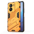 For vivo iQOO Z7x 5G Punk Armor 2 in 1 PC + TPU Shockproof Phone Case with Invisible Holder(Orange) - 1