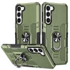 For Samsung Galaxy S23+ 5G Ring Holder Armor Hybrid Phone Case(Green) - 1