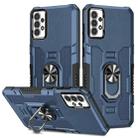 For Samsung Galaxy A13 4G Ring Holder Armor Hybrid Phone Case(Blue) - 1