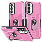 For Samsung Galaxy A34 5G Ring Holder Armor Hybrid Phone Case(Pink) - 1