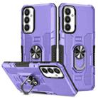 For Samsung Galaxy A34 5G Ring Holder Armor Hybrid Phone Case(Purple) - 1