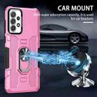 For Samsung Galaxy A53 5G Ring Holder Armor Hybrid Phone Case(Pink) - 3