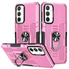 For Samsung Galaxy A54 Ring Holder Armor Hybrid Phone Case(Pink) - 1