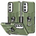 For Samsung Galaxy A54 Ring Holder Armor Hybrid Phone Case(Green) - 1