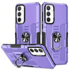 For Samsung Galaxy A54 Ring Holder Armor Hybrid Phone Case(Purple) - 1