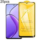 For Realme 12 25pcs 9D Full Glue Full Screen Tempered Glass Film - 1