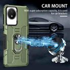 For vivo Y02 Ring Holder Armor Hybrid Phone Case(Green) - 3