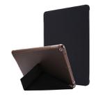 For iPad 10.2 2021 / 2020 / 2019 Airbag Deformation Horizontal Flip Leather Case with Holder & Pen Holder(Black) - 1