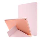 For iPad 10.2 2021 / 2020 / 2019 Airbag Deformation Horizontal Flip Leather Case with Holder & Pen Holder(Pink) - 1