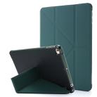 For iPad Mini 4 Airbag Deformation Horizontal Flip Leather Case with Holder(Dark Green) - 1