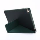 For iPad Mini 4 Airbag Deformation Horizontal Flip Leather Case with Holder(Dark Green) - 6