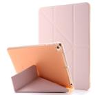 For iPad Mini 4 Airbag Deformation Horizontal Flip Leather Case with Holder (Pink) - 1