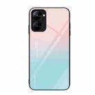 For Realme V30 Colorful Painted Glass Phone Case(Blue Sky) - 1