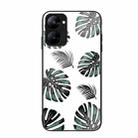 For Realme V30 Colorful Painted Glass Phone Case(Banana Leaf) - 1