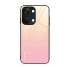 For OnePlus Ace 2V Gradient Color Glass Phone Case(Yellow Pink) - 1