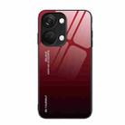 For OnePlus Ace 2V Gradient Color Glass Phone Case(Red Black) - 1