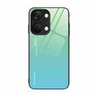 For OnePlus Ace 2V Gradient Color Glass Phone Case(Green Cyan) - 1