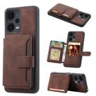 For Xiaomi Redmi Note 12 4G Global Skin Feel Dream RFID Anti-theft PU Card Bag Phone Case(Coffee) - 1