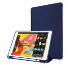 For iPad 10.2 2021 / 2020 / 2019 Airbag Horizontal Flip Leather Case with Three-fold Holder & Pen Holder(Dark Blue) - 1